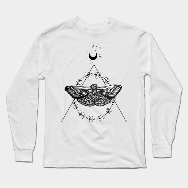 Mystic Moth Long Sleeve T-Shirt by corianndesigns